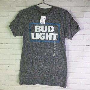 Bud Light Graphic Print Licensed Logo Tee T-Shirt